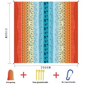 Grand tapis de plage imperméable et anti-sable avec logo personnalisé, tapis de plage sans sable avec sac de rangement pour pique-nique en plein air, <span class=keywords><strong>camping</strong></span> - Product Image 2