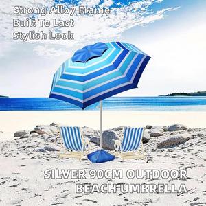 Wholesale Outdoor Oxford <b>Beach</b> Straight <b>Umbrella</b> Manual Alloy Ribs 8ribs Stainless Steel Handle Modern Printable - Product Image 2