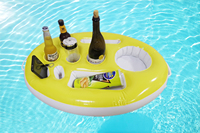 Table de bière gonflable en PVC personnalisé, pour piscine, flotteur de fête d'eau d'été, matelas de service, plateau de Bar, support de boisson, 1 pièce