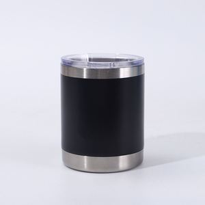 Matte Anti Scratch Powder Coating 10oz Stainless Steel Car <b>Mug</b> Reusable Short Capacity Road Travel Tumbler - Product Image 1