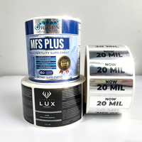 Autocollants en vinyle argenté et doré imperméables avec logo personnalisé pour l'emballage de cosmétiques, de parfums, de shampooings et de lotions
