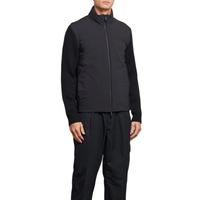 Doudoune hybride d'hiver en laine, réversible, imperméable, col montant zippé, unisexe, nouveau style, avec logo personnalisé sur le devant, faible MOQ, écologique