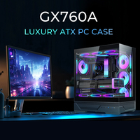Mollyshines High OEM ATX Desktop Gamer Computer Case Mid Tower Cabinet Transparent Gaming Computer Cases for PC CASE