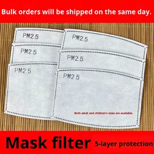 Lámina de <span class=keywords><strong>Filtro</strong></span> PM2.5 de 5 Capas, Carbón Activado Antiolor, Junta Desechable No Tejida, Accesorios para Mascarillas Faciales Completas, Regalo Empresarial - Product Image 3