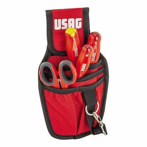 Bolsa de herramientas Usag Tool Roll 155x270 mm roja con clip para cinturón, 5 a 9 bolsillos, modelo 007 Me - Product Image 1