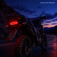 Feu arrière LED pour moto 70-4, feu stop universel, lentille rouge, remplacement pour moto tout-terrain et scooter