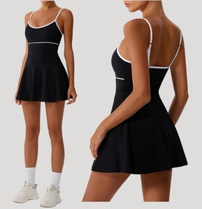 Tennis Golf Robe Respirant Avec Poche Latérale Sports Femmes Gym Activewear Tennis Wear - Product Image 1
