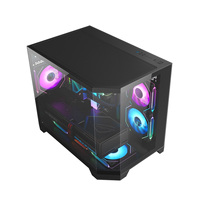AntarcChill 0.5mm SPCC Fractal PC Case Gaming PC Case With 360mm Water Cooler Pre Installed Full View Mid Tower Computer Case