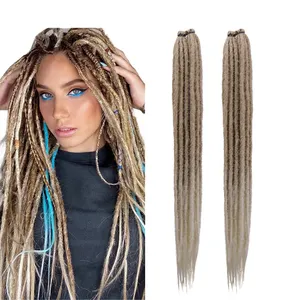 وصلات شعر من Dreadlock غير ضارة بشعرك وفروة الرأس إعادة الاستخدام وصلات شعر من Dreadlocks مصنوعة يدويًا للنساء