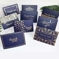 9 disegni un Set con stampa personalizzata lamina d'oro piegata cartoline di ringraziamento con buste per il Festival di promozione aziendale
