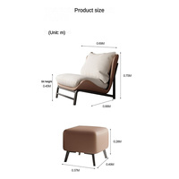 Dernier modèle de fauteuil confortable pour la maison avec balcon et petit repose-pieds Chaises de salon orange de beauté moderne à vendre