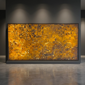 Revêtement mural translucide en pierre rustique d'automne, finition ton terre lumineuse pour murs et plafonds rétroéclairés - Product Image 4