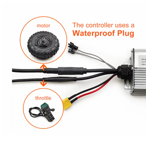 Elektrische besturingskit voor boerderijviskarren 24v 36v 48v 350w, conversiekit voor kruiwagen, 14,5 inch karremotorwiel met band - Product Image 5