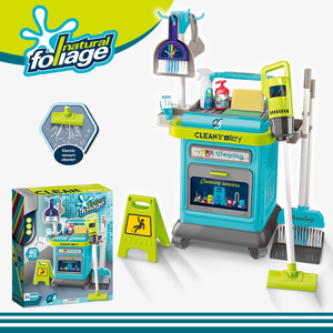 40 Pièces <span class=keywords><strong>Chariot</strong></span> de Nettoyage en Plastique pour Enfants, Jouet de Jeu de Rôle, Outils de Nettoyage à Piles - Product Image 5