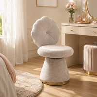 Banc minimaliste moderne avec base en métal et assise en tissu, design contemporain pour hôtel, école, salon, chambre à coucher, siège individuel