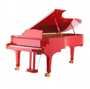 定制批发热销音乐会数字大钢琴 9 英尺自弹钢琴红色为酒店酒吧别墅