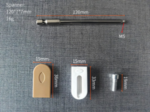 Connecteur de meubles en plastique 3-en-1 pour armoire et bibliothèque avec supports et clous - Product Image 4