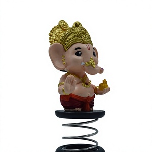 Estatua de Plástico de Shree Ganesh Skin Fun Spring para Decoración de Escritorio en Casa u Oficina, Regalo de Primera Calidad - Product Image 3