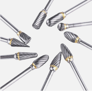 10 adet Tungsten karbür freze kesicisi döner matkap takım 2.35/3mm 1/8 ''Shank matkap uçları çift elmas Metal taşlama ağaç İşleme - Product Image 2