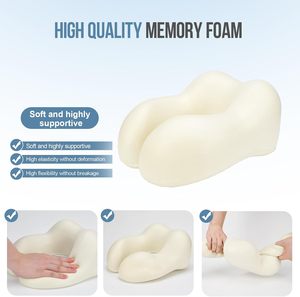 Customization Portable Wearable Slow Rebound Memory Foam U-shaped Pillow Logo Ergonomic Soft <b>Neck</b> Support Travel <b>Wrap</b> - Product Image 6