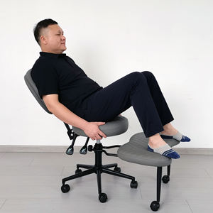 앞으로 또는 뒤로 움직일 수있는 등받이 원숭이 의자와 발 페달이 달린 인체 공학적 교차 다리 명상 의자 - Product Image 6