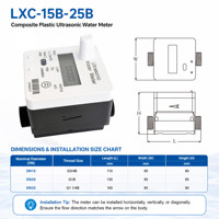 Compteur d'eau intelligent électronique à ultrasons 1/2 1 3/4 pouces, débitmètre à impulsions, Lorawan RS485 Modbus pour l'eau