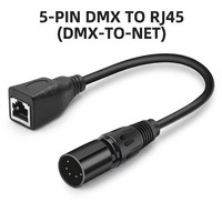 Câble audio DMX professionnel XLR 5 broches mâle vers RJ45 femelle, câble d'extension de signal DMX512, convertisseur Ethernet Cat6 pour éclairage de scène