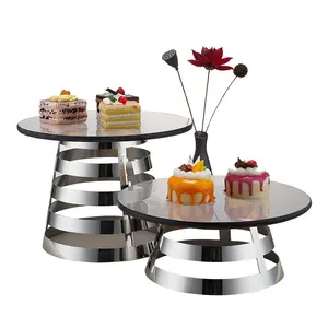 Mirror Polish Glass Dessert Cup Stand Set Round Cake Stand Set Dessert