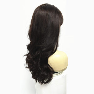 Chất lượng hàng đầu sóng phong cách tóc giả với <span class=keywords><strong>bangs</strong></span> Brazil Trinh Remy tóc trong suốt ren phía trước dài chiều dài tóc giả cho phụ nữ - Product Image 2