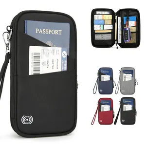 Custom Family passaporto titolare Rfid blocco passaporto portafoglio impermeabile Premium portafogli organizzatore documenti di viaggio per carta di credito