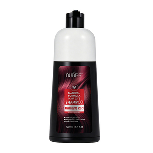 Shampoo <span class=keywords><strong>colorant</strong></span> capillaire à formule à base de plantes NUSPA Private Label, nettoyage doux, couverture rapide, couleur rouge, pour femmes et hommes - Product Image 1