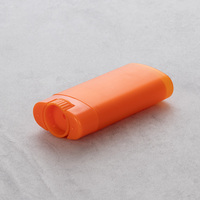 Tubes en plastique ovales plats vides de 15g et 30g pour bâton solaire, cire capillaire, crème solide, baume à lèvres, conteneur rotatif, emballage de déodorant