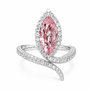 Anello Aperto Regolabile Rosa Principessa per Donne - Product Image 1
