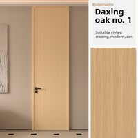 Porte composite en bois massif écologique, porte de chambre sans peinture, porte intérieure plate pour maison, porte de patio