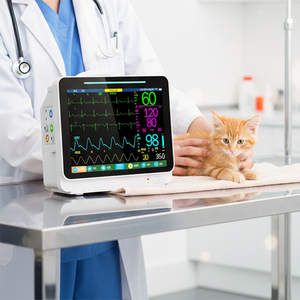 Moniteur de signes vitaux vétérinaire avancé Vericare JM-12 avec grand écran tactile ECG (3/5 dérivations) PR SPO2 NIBP TEMP RR HR IBP EtCO2 - Product Image 2