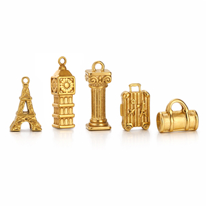 Dijes de Edificios Famosos del Mundo en Acero Inoxidable, Pilar Romano, Big Ben, <span class=keywords><strong>Torre</strong></span> <span class=keywords><strong>Eiffel</strong></span>, Colgantes para Hacer Pulseras y Collares - Product Image 6