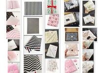 Papier d'emballage personnalisé 17 g/m², papier de soie floral, papier cadeau