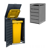 Bacs de rangement rectangulaires en métal écologiques pour jardin extérieur, poubelles de recyclage modernes de luxe, grande taille, usage domestique et commercial