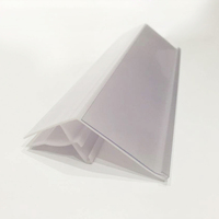 Huasso - Portaprecios Transparente de PVC/PET/PC, Tira de Plástico Transparente para Exhibición de Datos, Ecológico, de Grado Alimenticio, 1000 mm, para Supermercado
