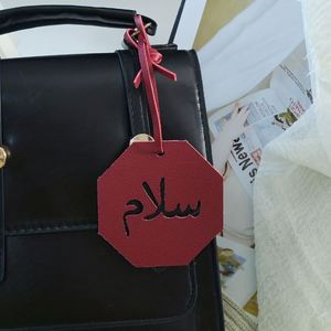 Exotic Arabic Alphabet <b>Bag</b> <b>Charm</b> Unique Cultural Luggage Tag Pendant Creative Backpack Accessory Travel Souvenir - Product Image 5