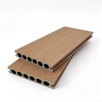 Planche composite antidérapante résistante aux intempéries et à faible entretien pour terrasse de jardin 140*25mm, terrasse extérieure en WPC creux