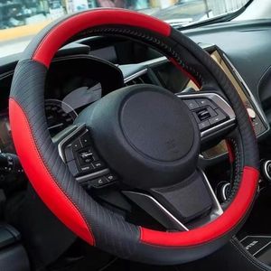 Housse de volant de voiture de <span class=keywords><strong>sport</strong></span> de luxe de 38cm de diamètre en cuir et caoutchouc Logo personnalisé et modèle universel populaire - Product Image 2
