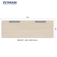 Plateau de table d'étude en MDF avec moulures de bord en PP coloré injecté pour mobilier scolaire, ensemble de chaises de bureau double place, accessoires de table