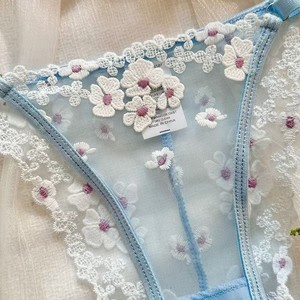 <span class=keywords><strong>Lingerie</strong></span> sexy pour femmes, ensemble de soutien-gorge et culotte sexy et coquin sans manches à col en V, ensemble en dentelle florale exotique - Product Image 4