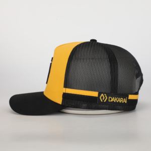 Vente en gros de chapeaux de papa de style sportif à rayures incurvées chapeaux de camionneur haute couronne à la mode maille 3D broderie logo pour un style décontracté - Product Image 3