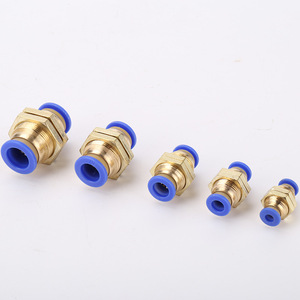 Connecteur rapide pour pièces pneumatiques, fiche droite, filetage externe, connecteur de tuyau d'air avec cloison pour tuyau pneumatique - Product Image 2