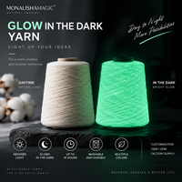 Fil Lumineux pour Tricot, Crochet, Chapeaux, Sacs, Jouets et Projets DIY, Fil qui Brille dans le Noir, Service OEM ODM