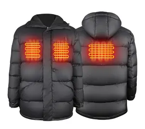 2023 nouveau Design hiver Jaqueta 5V 10W chauffant hommes veste bouffante avec capuche coupe-vent et imperméable pour manteau d'hiver garder au chaud