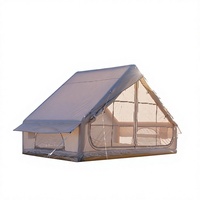 Tente Gonflable Facile à Monter 6,3 m² Cabane Instantanée avec Technologie Air Pole Imperméable et Coupe-Vent Maison Portable pour l'Extérieur