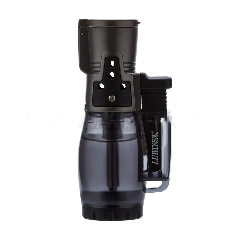 Lubinski портативный видимой воздушной окна 3 пламени горелки сигары Зажигалки